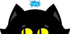 StickerTalk Peeking Cat Vinyl Sticker, 8 inches x 3.5 inches