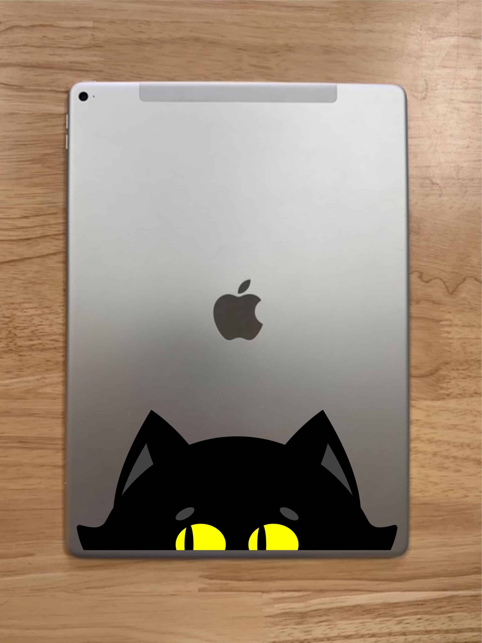 StickerTalk Peeking Cat Vinyl Sticker, 8 inches x 3.5 inches