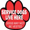 Service Dogs Live Here Vinyl Sticker