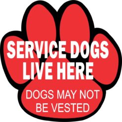 Service Dogs Live Here Vinyl Sticker