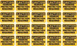 Hearing Protection Required Stickers