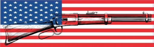 Rifle USA Flag Magnet
