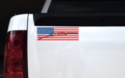 Rifle USA Flag Vinyl Sticker