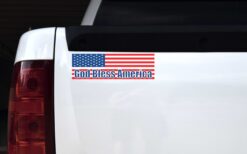 God Bless America USA Flag Vinyl Sticker