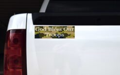 God Bless Our Troops Vinyl Sticker