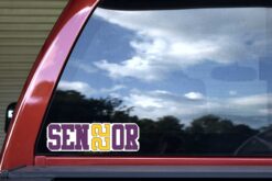Purple and Yellow Senior 2022 Vinyl Sticker