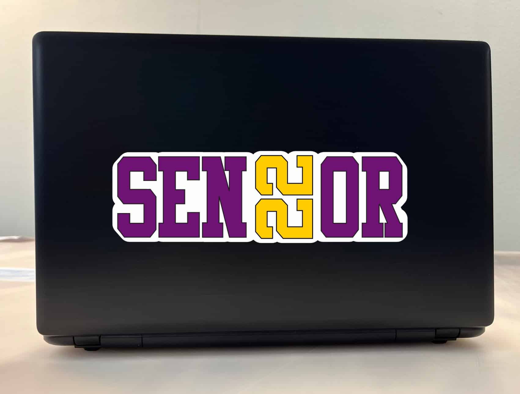StickerTalk Purple and Yellow Senior 2022 Vinyl Sticker, 9.5 inches x 3 inches