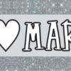 Silver Just Married Vinyl Sticker