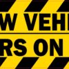 Slow Vehicle Flowers on Board Vinyl Sticker