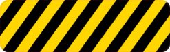Caution Stripes Vinyl Sticker
