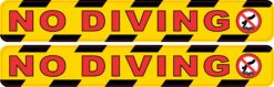 No Diving Vinyl Stickers