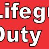 Outlined Text No Lifeguard on Duty Magnet