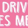 Pink My Driving Scares Me Too Vinyl Sticker