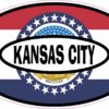 Missouri Flag Oval Kansas City Vinyl Sticker