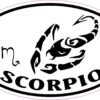 Oval Scorpio Vinyl Sticker