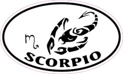Oval Scorpio Vinyl Sticker