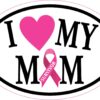 I Love My Mom Breast Cancer Survivor Vinyl Sticker