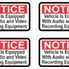Vehicle Equipped with Recording Equipment Vinyl Stickers