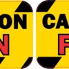 Caution Fan Sticker