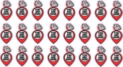 Red Bulldog You Are Here Map Pointer Vinyl Stickers