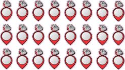 Red Bulldog Map Pointer Vinyl Stickers