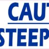 Handicap Caution Steep Path Vinyl Sticker