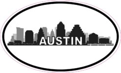 Skyline Oval Austin Texas Vinyl Sticker