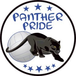 Blue Volleyball Panther Pride Vinyl Sticker