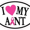 I Love My Aunt Breast Cancer Ribbon Vinyl Sticker