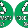Recycling Food Waste Only Vinyl Stickers