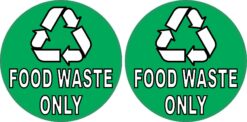 Recycling Food Waste Only Vinyl Stickers