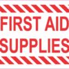 Red First Aid Supplies Vinyl Sticker