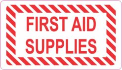 Red First Aid Supplies Vinyl Sticker