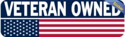 StickerTalk Veteran Owned Vinyl Sticker, 10 inches x 3 inches
