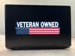 StickerTalk Veteran Owned Vinyl Sticker, 10 inches x 3 inches