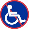 No Wheelchair Access Symbol Vinyl Sticker