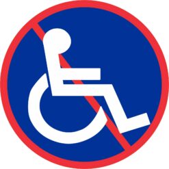 No Wheelchair Access Symbol Vinyl Sticker