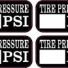 Blank Tire Pressure Vinyl Stickers