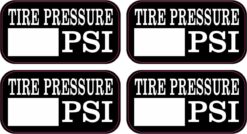 Blank Tire Pressure Vinyl Stickers