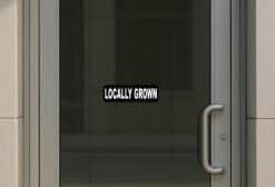 StickerTalk Locally Grown Vinyl Sticker, 10 inches x 3 inches