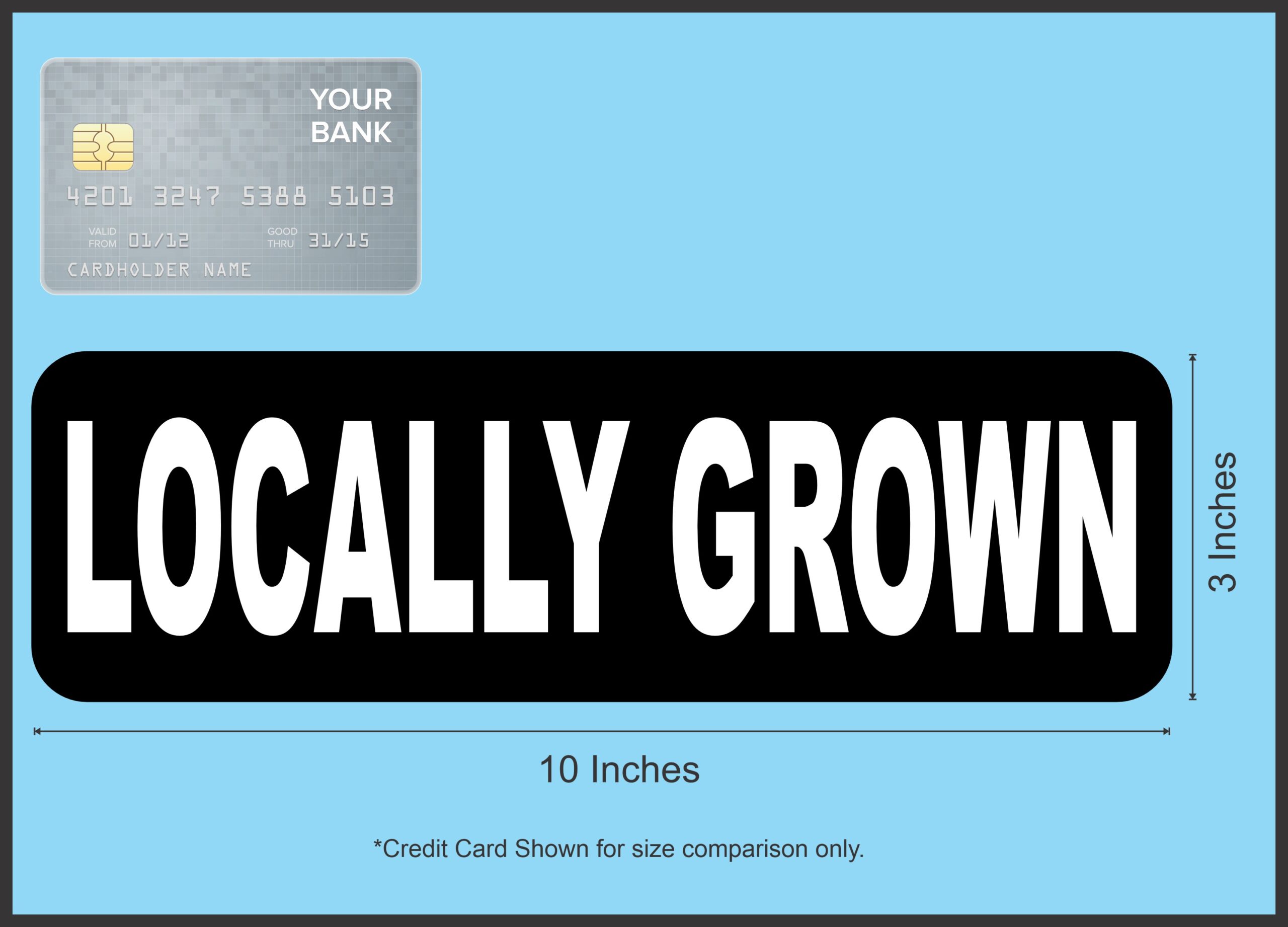 StickerTalk Locally Grown Magnet, 10 inches x 3 inches