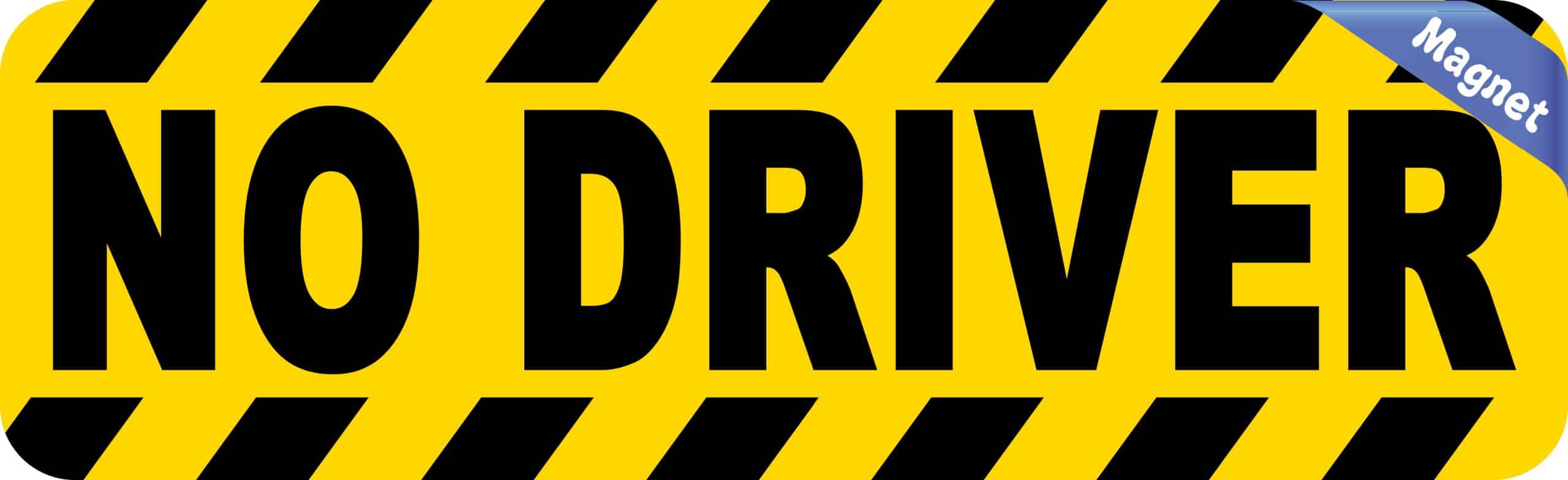 StickerTalk No Driver Magnet, 10 inches x 3 inches - Image 2