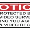Oblong Protected by Audio and Video Surveillance Vinyl Sticker