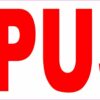 Push Vinyl Sticker