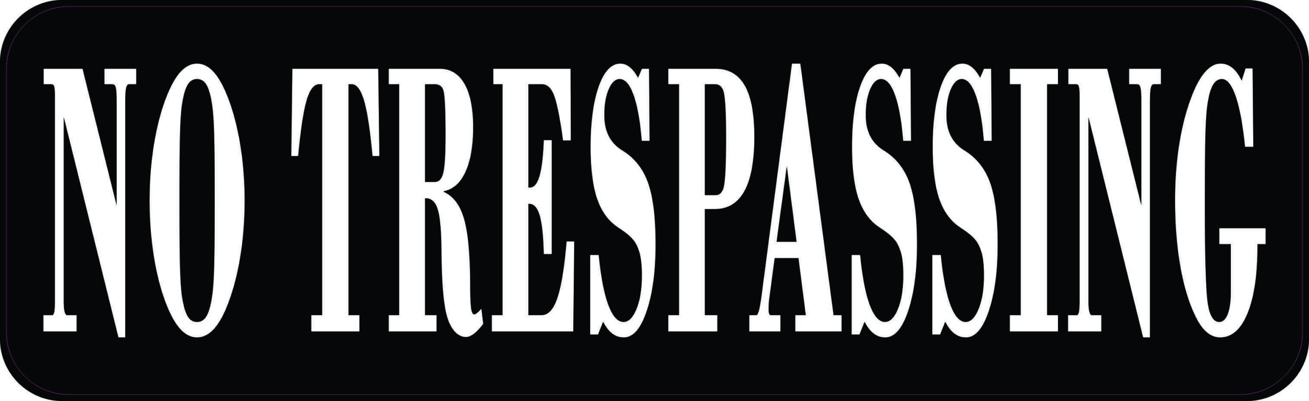 No Trespassing Vinyl Sticker