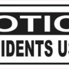 For Residents Use Only Vinyl Sticker