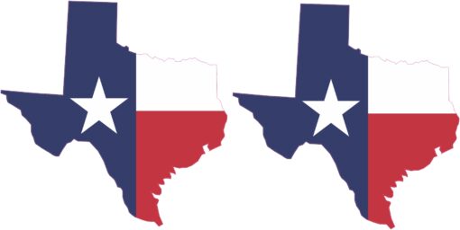 Die Cut Texas Flag Vinyl Stickers