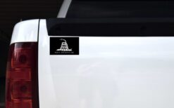 Black and White Gadsden Flag Vinyl Sticker