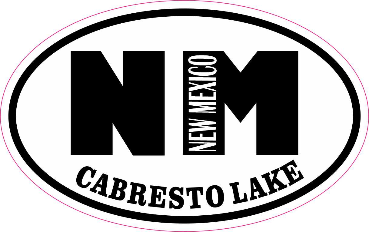 Oval Cabresto Lake NM Vinyl Sticker