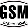Oval GSM Cades Cove Vinyl Sticker